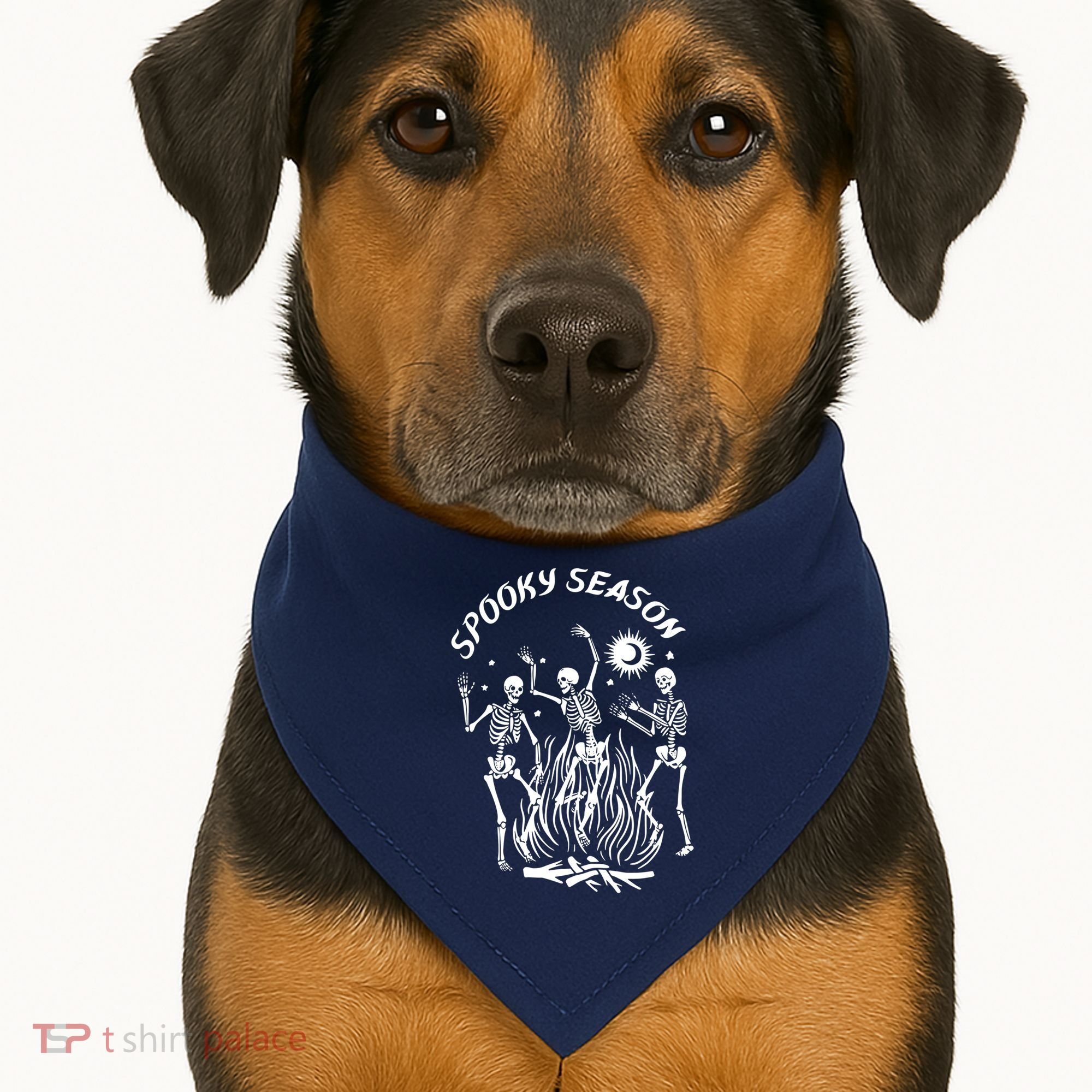Spooky Season Dancing Skeleton Halloween Costume USA-Made Doggie Bandana