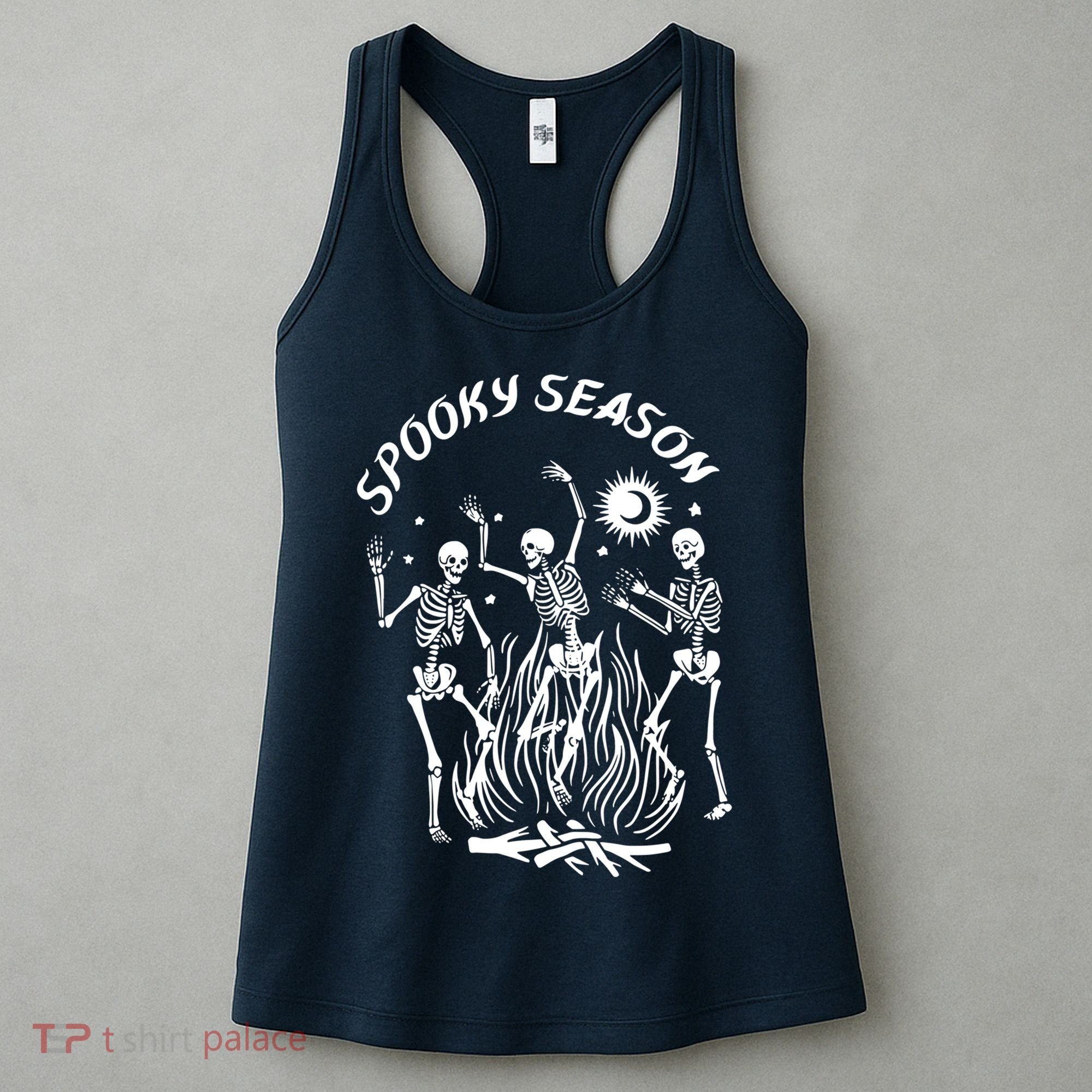Spooky Season Dancing Skeleton Halloween Costume Women's Tank Top