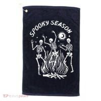 Spooky Season Dancing Skeleton Halloween Costume Golf Towel thumb 0