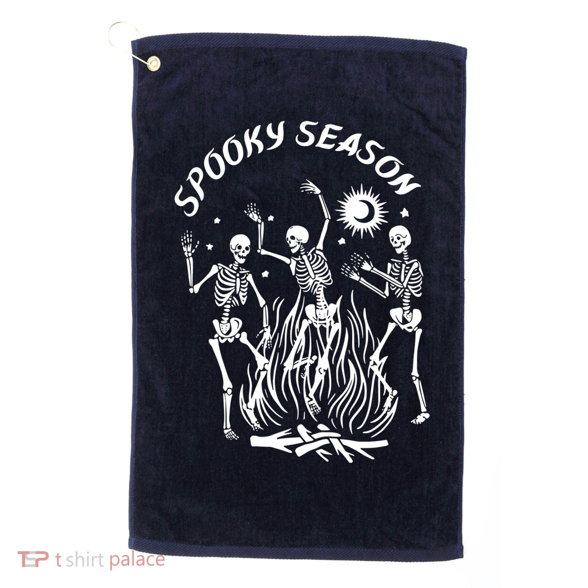 Spooky Season Dancing Skeleton Halloween Costume Golf Towel