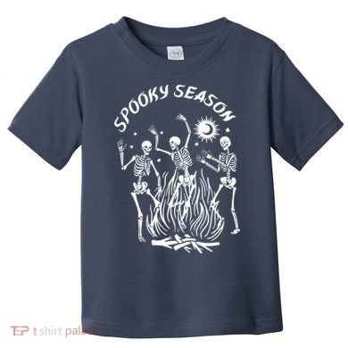 Spooky Season Dancing Skeleton Halloween Costume Toddler T-Shirt