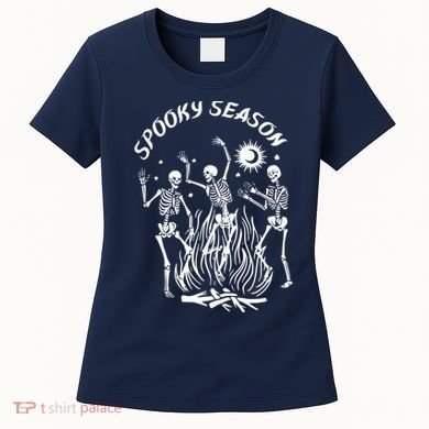 Spooky Season Dancing Skeleton Halloween Costume Women's T-Shirt