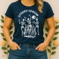 Spooky Season Dancing Skeleton Halloween Costume Women's T-Shirt thumb 2