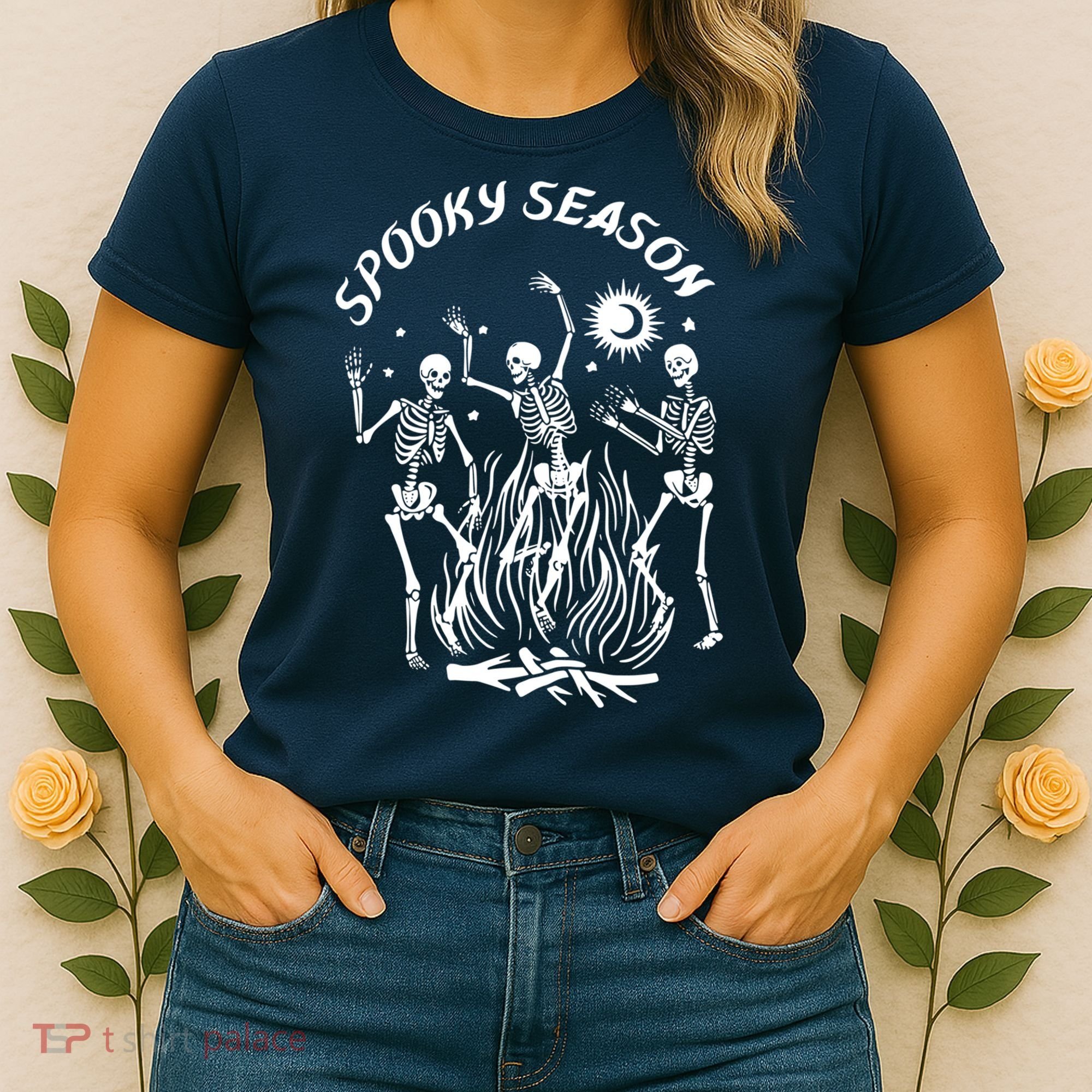 Spooky Season Dancing Skeleton Halloween Costume Women's T-Shirt