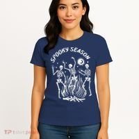 Spooky Season Dancing Skeleton Halloween Costume Women's T-Shirt thumb 4