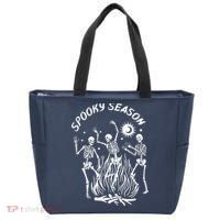 Spooky Season Dancing Skeleton Halloween Costume Tote Bag thumb 0