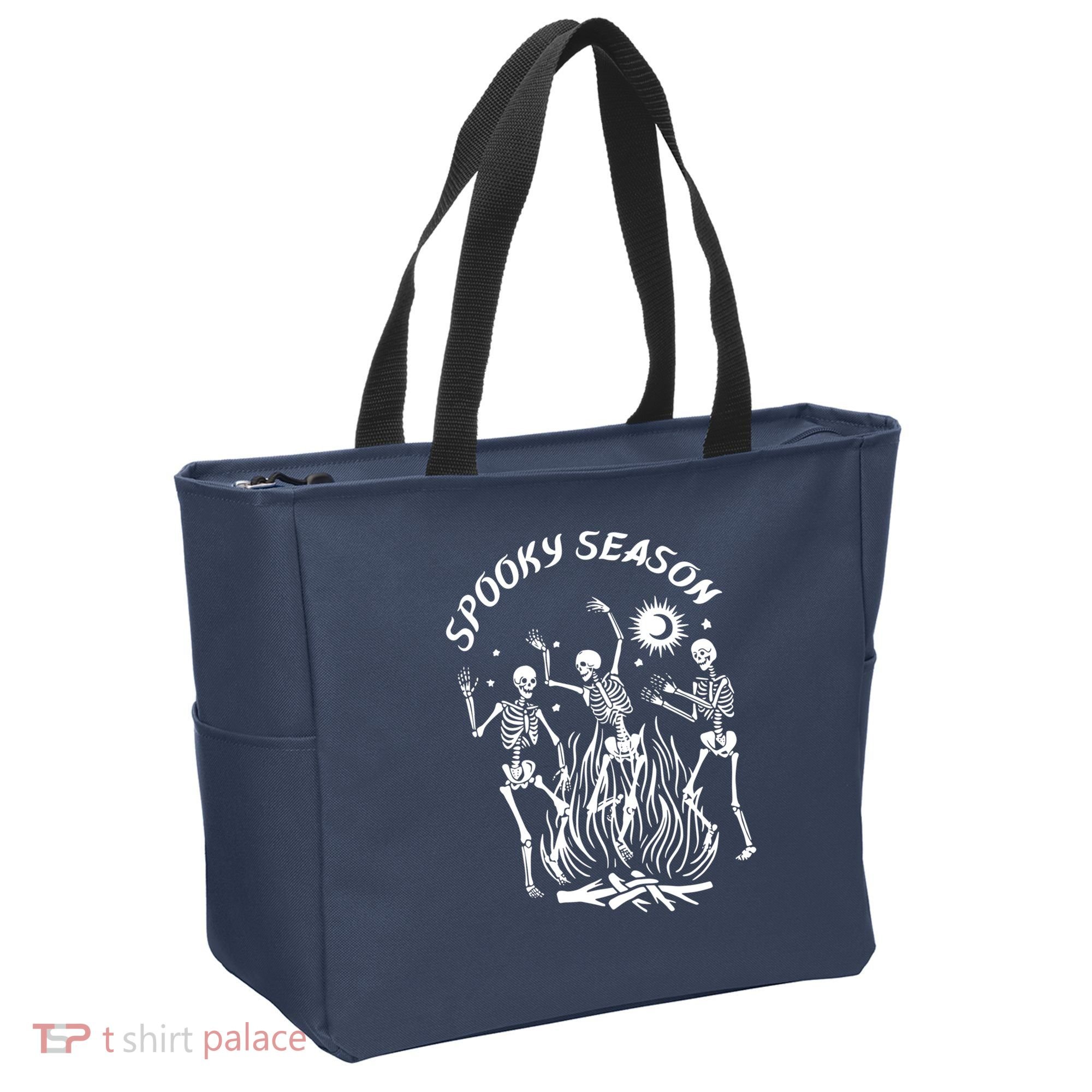 Spooky Season Dancing Skeleton Halloween Costume Tote Bag