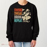 Swing Swear Drink Repeat Love Golf  Golf Enthusiast Women's Sweatshirt thumb 0