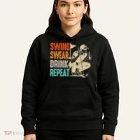 Swing Swear Drink Repeat Love Golf  Golf Enthusiast Hoodie thumb 5