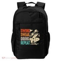 Swing Swear Drink Repeat Love Golf  Golf Enthusiast Backpack thumb 0