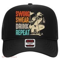 Swing Swear Drink Repeat Love Golf  Golf Enthusiast Hat thumb 0