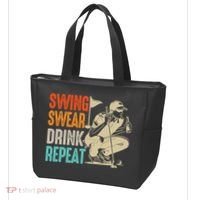 Swing Swear Drink Repeat Love Golf  Golf Enthusiast Tote Bag thumb 3