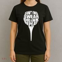 Swing Swear Drink Repeat Player Funny  Golf Lover T-Shirt thumb 4