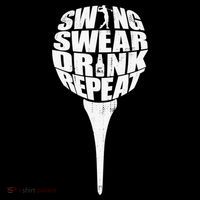 Swing Swear Drink Repeat Player Funny  Golf Lover Mousepad thumb 1