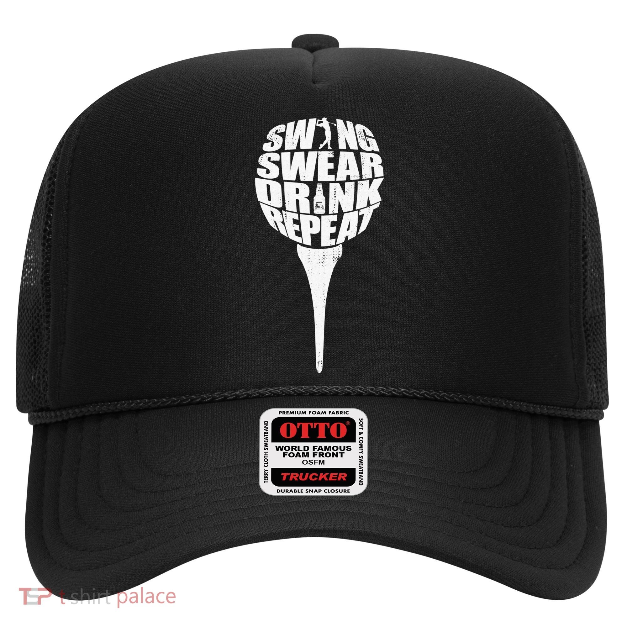 Swing Swear Drink Repeat Player Funny  Golf Lover Hat