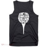 Swing Swear Drink Repeat Player Funny  Golf Lover Tank Top thumb 0