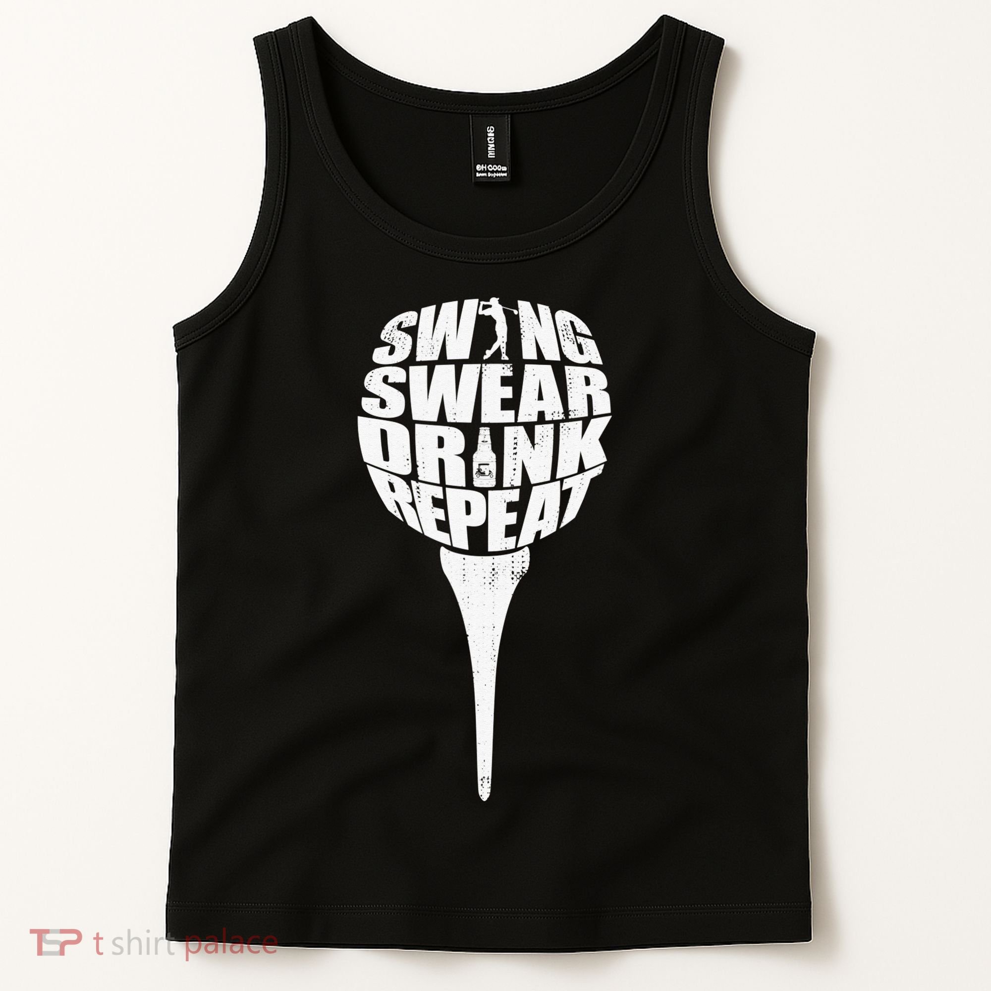 Swing Swear Drink Repeat Player Funny  Golf Lover Tank Top