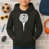 Swing Swear Drink Repeat Player Funny  Golf Lover Kids Hoodie thumb 2