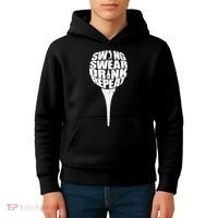 Swing Swear Drink Repeat Player Funny  Golf Lover Kids Hoodie thumb 4