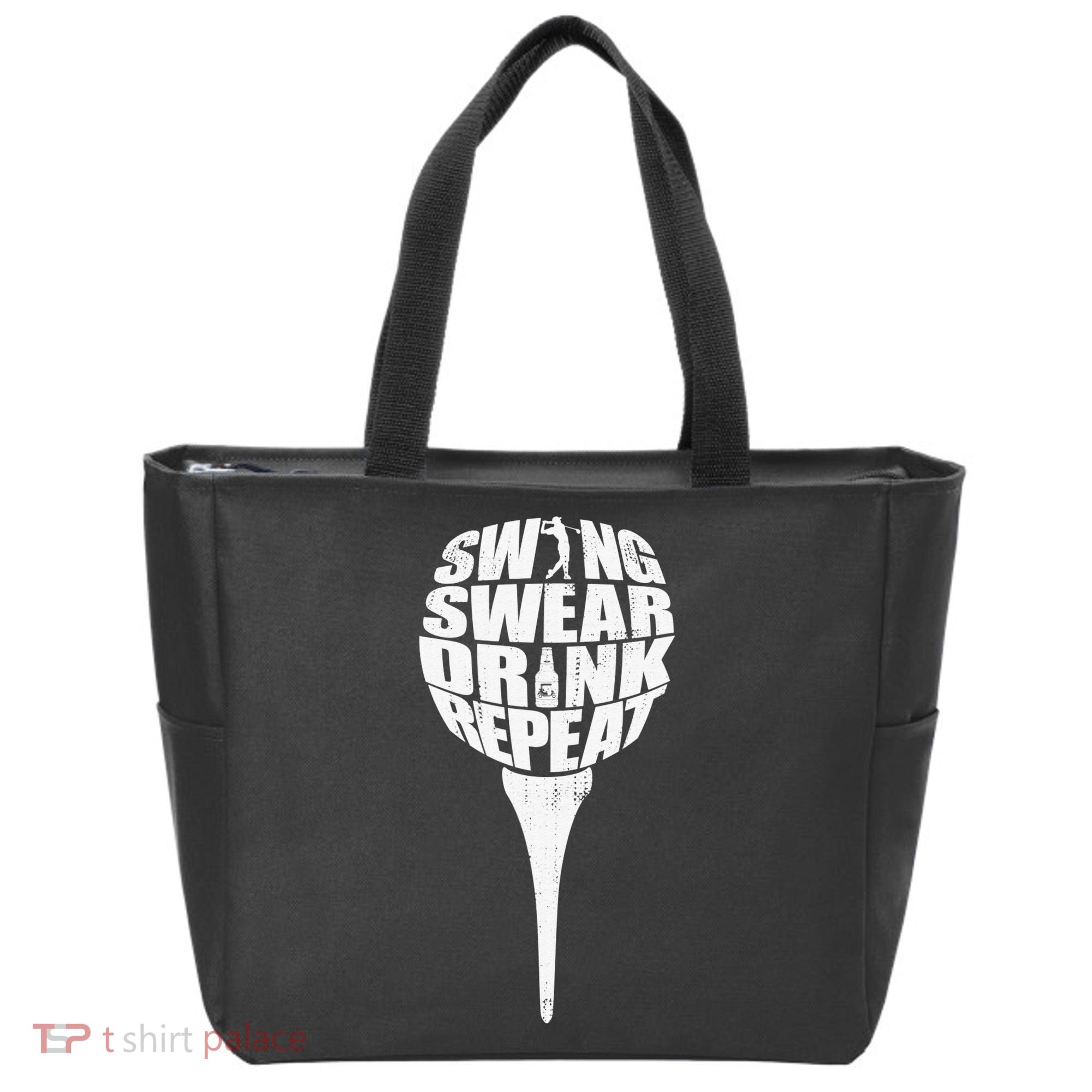 Swing Swear Drink Repeat Player Funny  Golf Lover Tote Bag