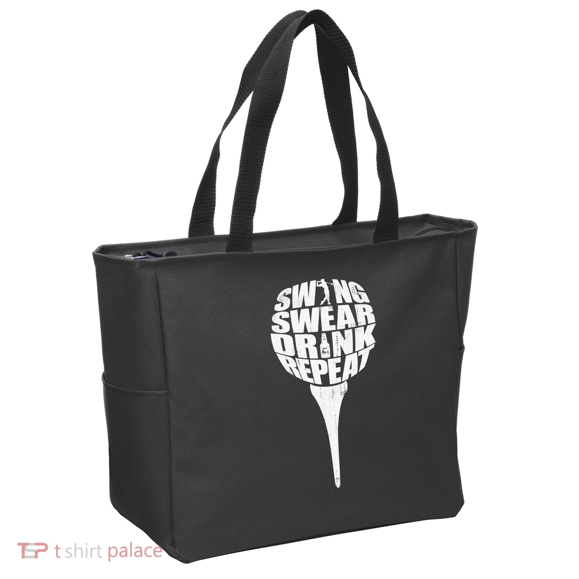Swing Swear Drink Repeat Player Funny  Golf Lover Tote Bag