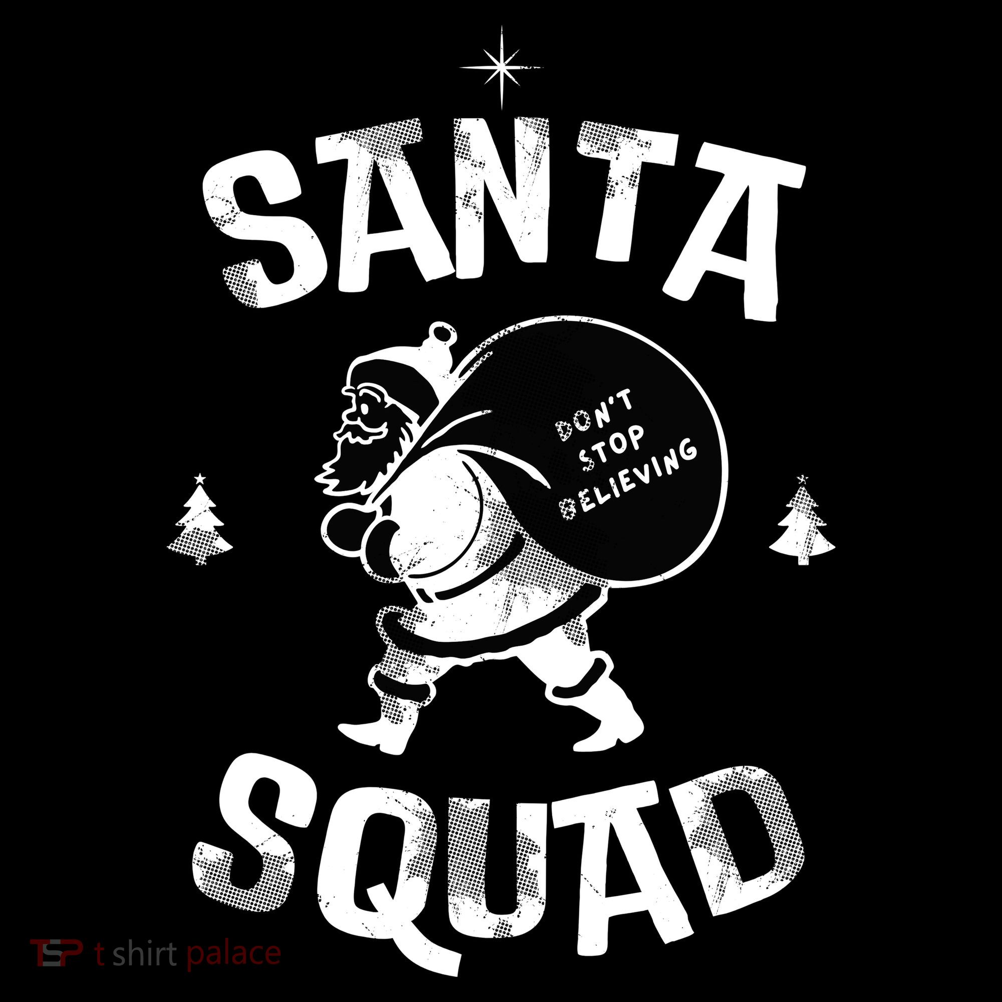 Santa Squad Dont Stop Believing Christmas Coaster
