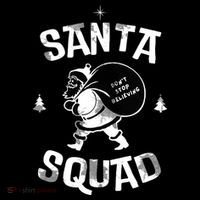 Santa Squad Dont Stop Believing Christmas Toddler Hoodie thumb 2