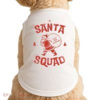 Santa Squad Dont Stop Believing Christmas Doggie Tank thumb 0