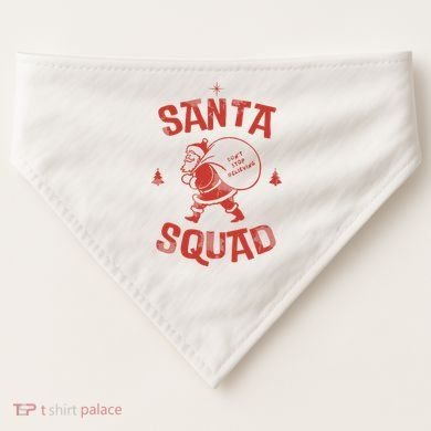 Santa Squad Dont Stop Believing Christmas USA-Made Doggie Bandana