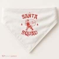 Santa Squad Dont Stop Believing Christmas USA-Made Doggie Bandana thumb 0