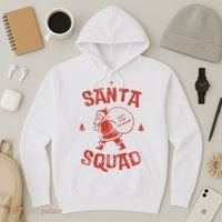 Santa Squad Dont Stop Believing Christmas Hoodie thumb 3