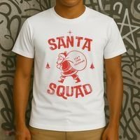 Santa Squad Dont Stop Believing Christmas T-Shirt thumb 3