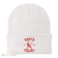 Santa Squad Dont Stop Believing Christmas Beanie thumb 0
