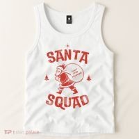 Santa Squad Dont Stop Believing Christmas Tank Top thumb 2