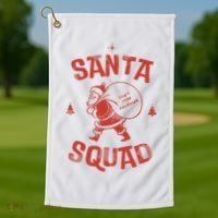 Santa Squad Dont Stop Believing Christmas Golf Towel thumb 1