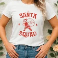 Santa Squad Dont Stop Believing Christmas Women's T-Shirt thumb 2