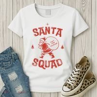Santa Squad Dont Stop Believing Christmas Women's T-Shirt thumb 3