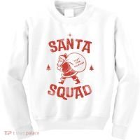 Santa Squad Dont Stop Believing Christmas Kids Sweatshirt thumb 0