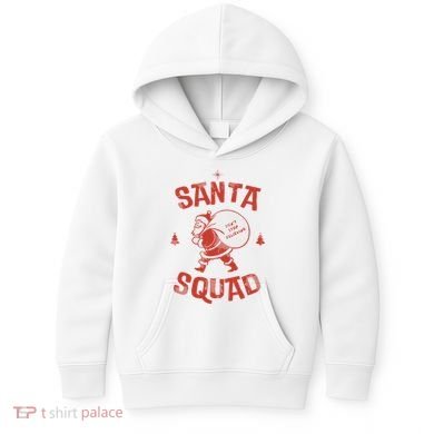 Santa Squad Dont Stop Believing Christmas Kids Hoodie