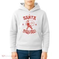Santa Squad Dont Stop Believing Christmas Kids Hoodie thumb 4