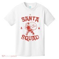 Santa Squad Dont Stop Believing Christmas Kids T-Shirt thumb 0