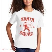 Santa Squad Dont Stop Believing Christmas Kids T-Shirt thumb 2