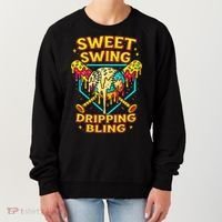 Sweet Swing Dripping Bling Baseball Women's Sweatshirt thumb 0