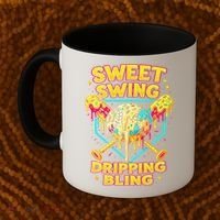 Sweet Swing Dripping Bling Baseball Coffee Mug thumb 2
