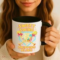 Sweet Swing Dripping Bling Baseball Coffee Mug thumb 3