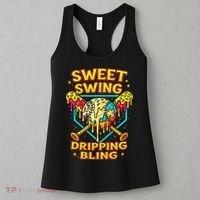 Sweet Swing Dripping Bling Baseball Women's Tank Top thumb 3