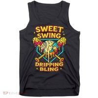 Sweet Swing Dripping Bling Baseball Tank Top thumb 0