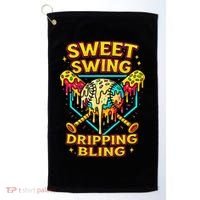 Sweet Swing Dripping Bling Baseball Golf Towel thumb 0