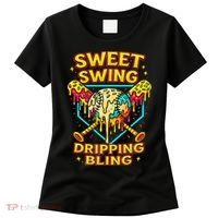 Sweet Swing Dripping Bling Baseball Women's T-Shirt thumb 0