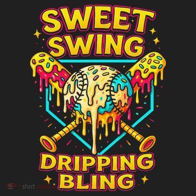 Sweet Swing Dripping Bling Baseball Kids Long Sleeve Plaid Pajama Set